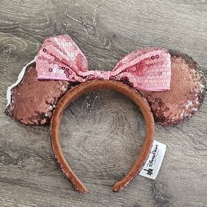 Disney Brown Sequin Mouse Ears Headband